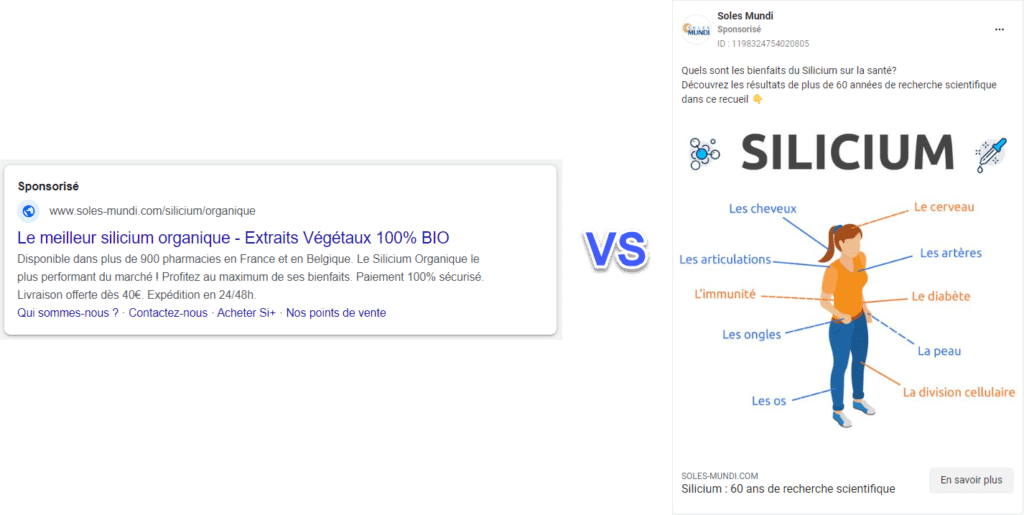 référencement payant google vs social ads